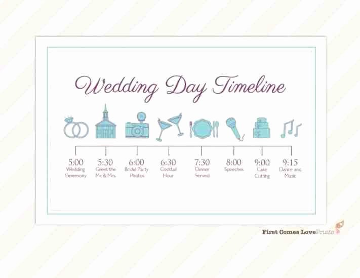 Wedding Schedule Of events Template Lovely Wedding Day Schedule events