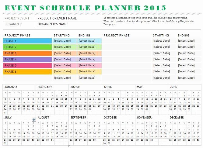 Wedding Schedule Of events Template Unique Sample event Schedule Planner Template is Designed for