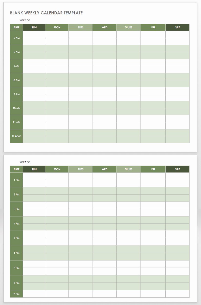 Week Day Schedule Template Beautiful Free Printable Weekly Planner Template Word Pdf Excel