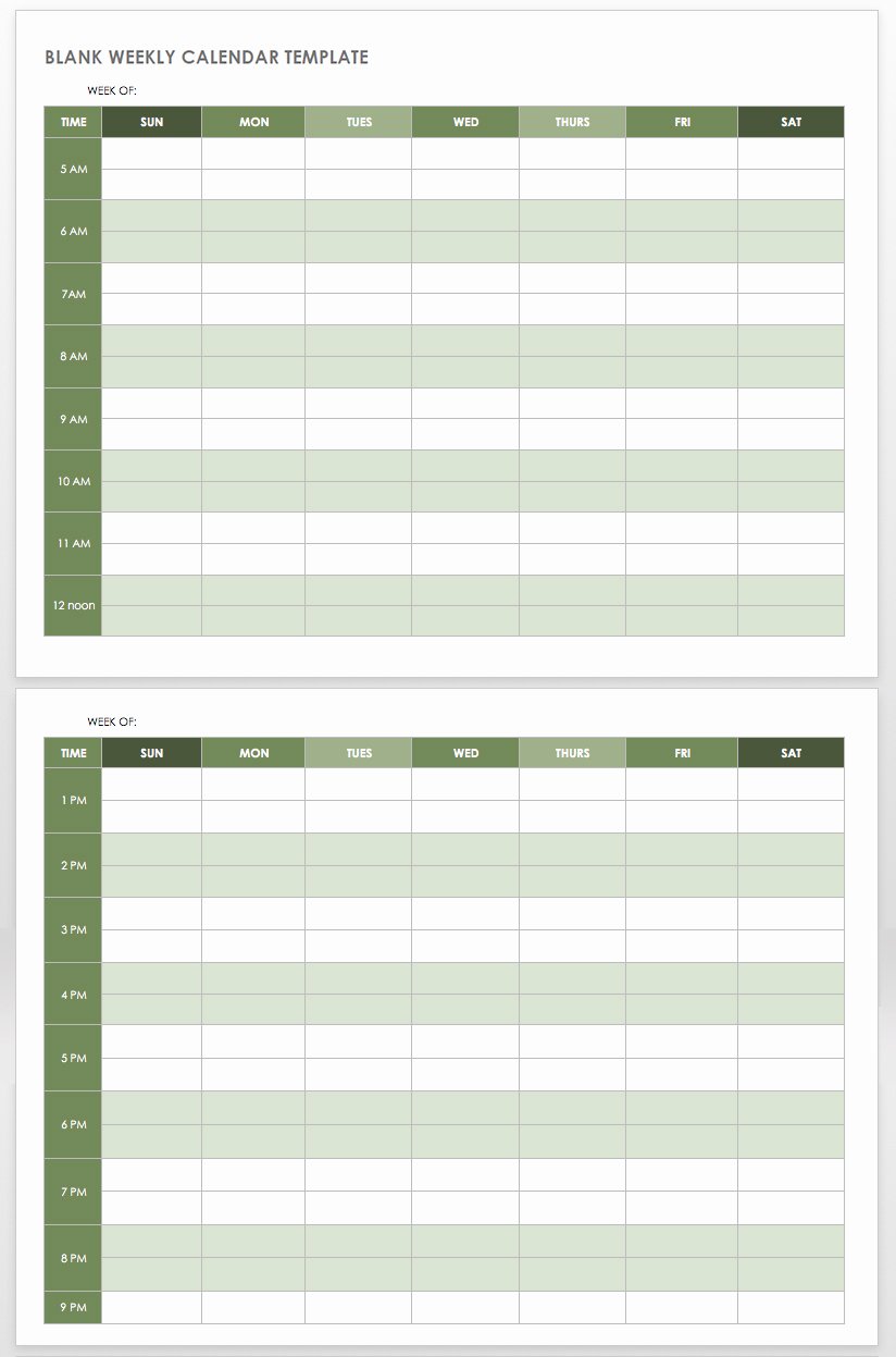 Week Day Schedule Template Beautiful Free Printable Weekly Planner Template Word Pdf Excel