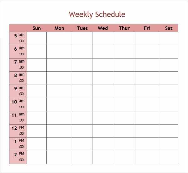 Week Day Schedule Template Inspirational Free 7 Weekend Scheduled Samples In Google Docs