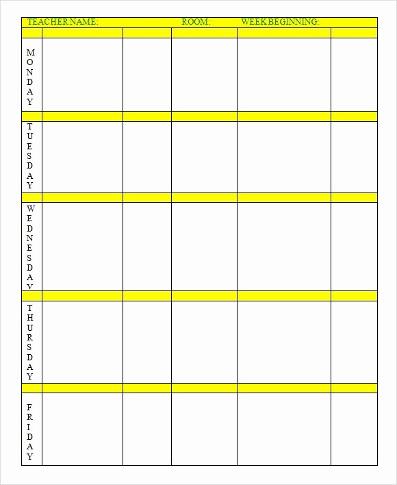 Week Lesson Plan Template Beautiful Free 7 Sample Weekly Lesson Plans In Google Docs