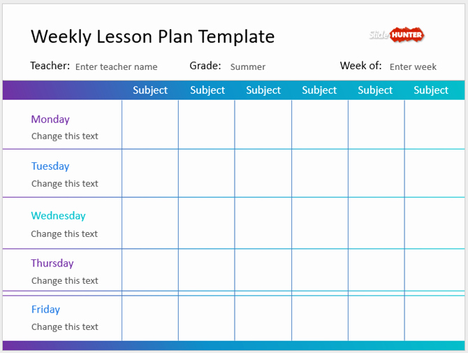 Week Lesson Plan Template Inspirational the Best Powerpoint Templates for Educational Presentations