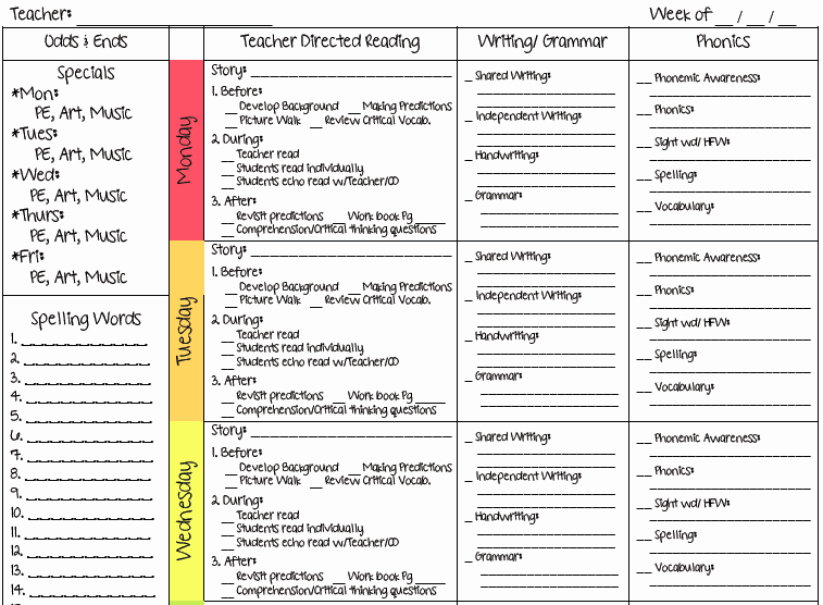 Week Lesson Plan Template Luxury Ms M S Blog 2 New Lesson Plan Templates