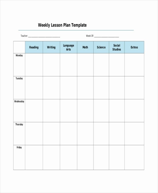 Week Lesson Plan Template New Lesson Plan Template 22 Free Word Pdf Documents