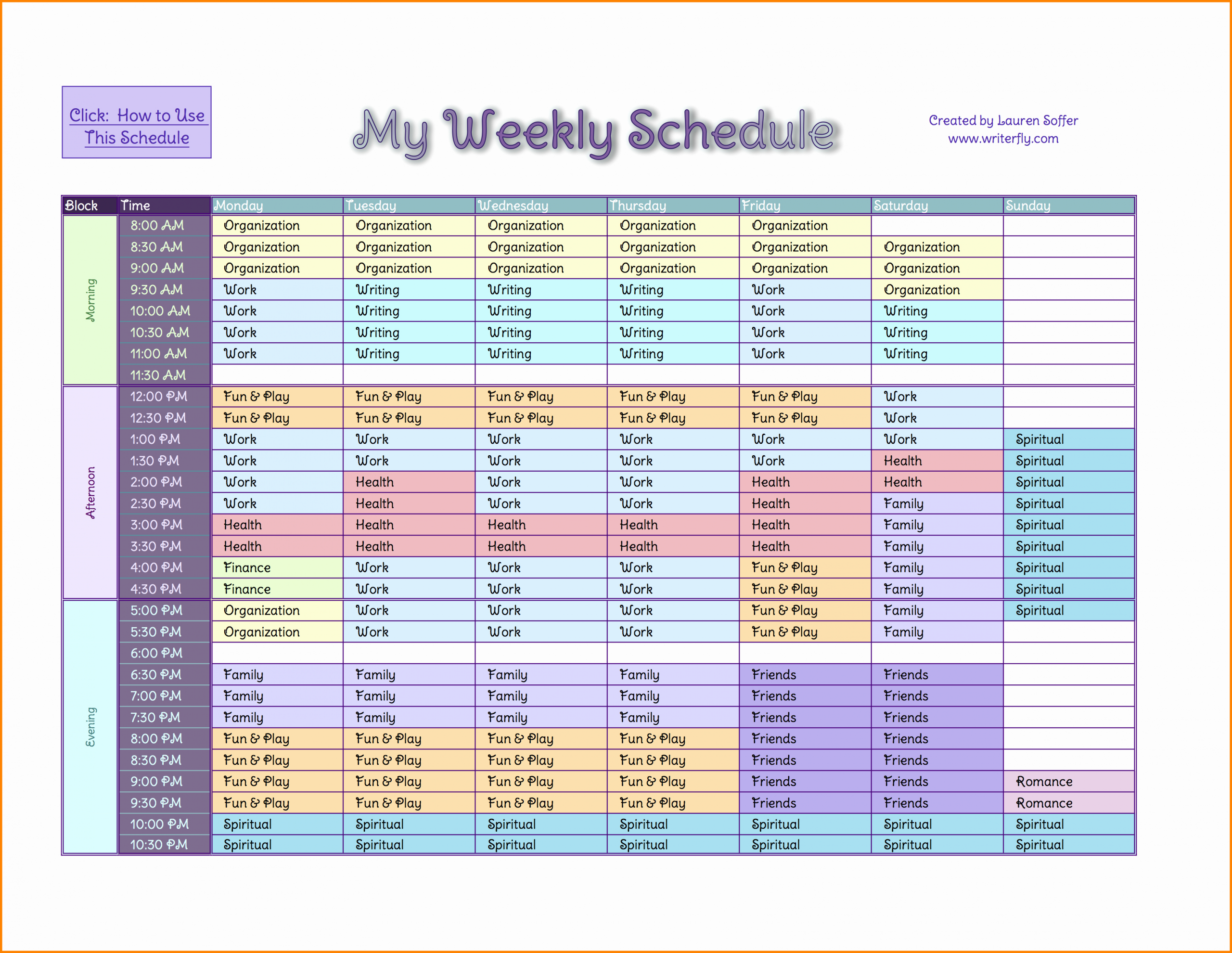 Week Schedule Template Excel Lovely 10 Weekly Planner Template Excel