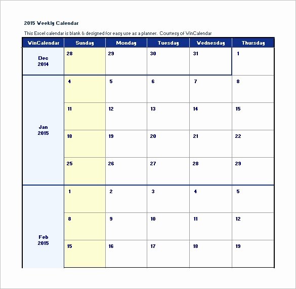 Week Schedule Template Excel Unique Excel Calendar Schedule Template – 15 Free Word Excel