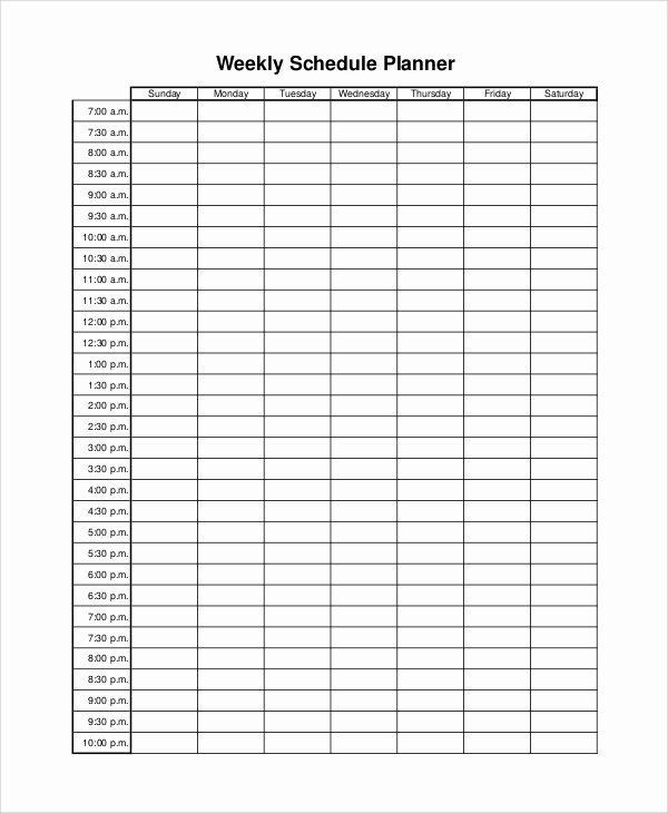 Week Time Schedule Template New Printable Weekly Planner Sample 9 Examples In Pdf Word