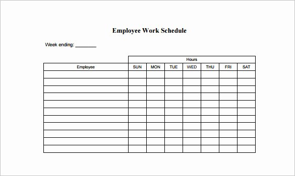 Week Work Schedule Template Awesome 18 Employee Schedule Templates Pdf Word Excel