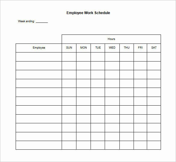 Week Work Schedule Template Fresh Free 32 Schedule Templates