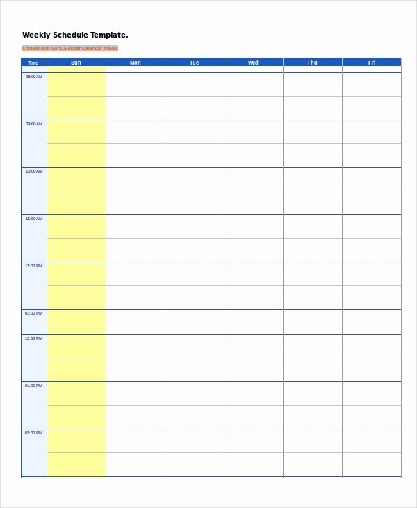 Week Work Schedule Template Luxury Work Schedule 14 Free Pdf Word Excel Documents