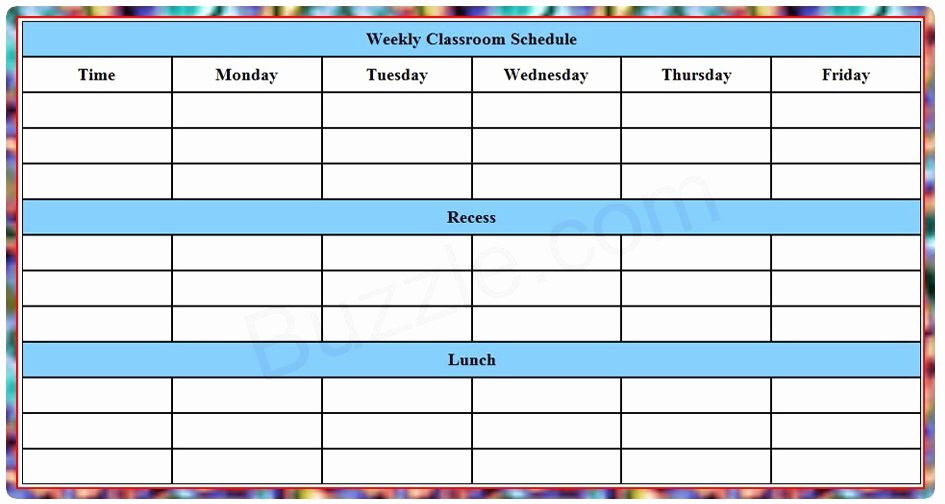 Weekly College Schedule Template Awesome Blank Weekly Class Schedule Template Sped