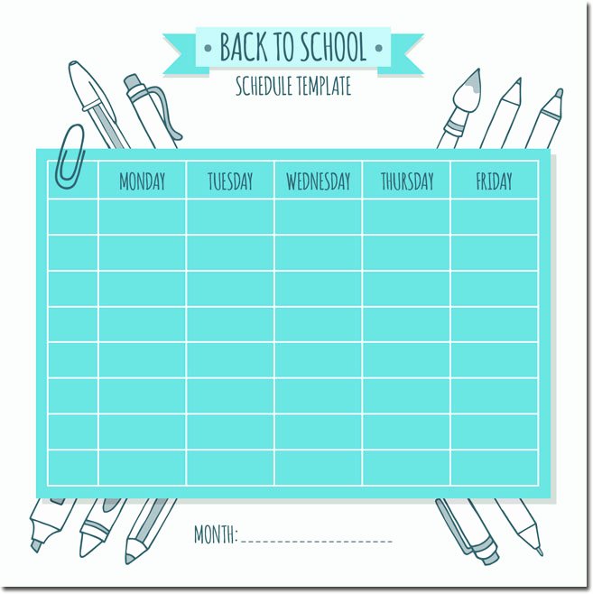 Weekly College Schedule Template Fresh 10 Students Weekly Itinerary and Schedule Templates