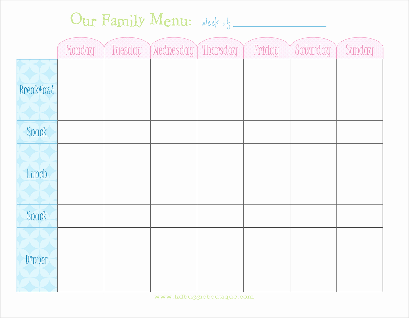 Weekly Food Planner Template Elegant Freebie Weekly Menu Planner Download Naturally Creative