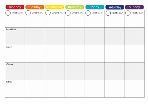 Weekly Food Planner Template Inspirational More Free Printable Menu Plans Picklebums