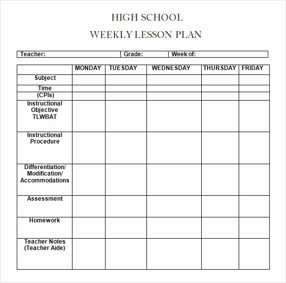 Weekly Lesson Plan Template Doc Awesome Weekly Lesson Plan Template