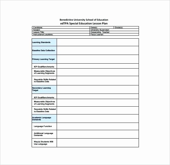 Weekly Lesson Plan Template Doc Beautiful Edtpa Lesson Plan Template Word Document Flowersheet