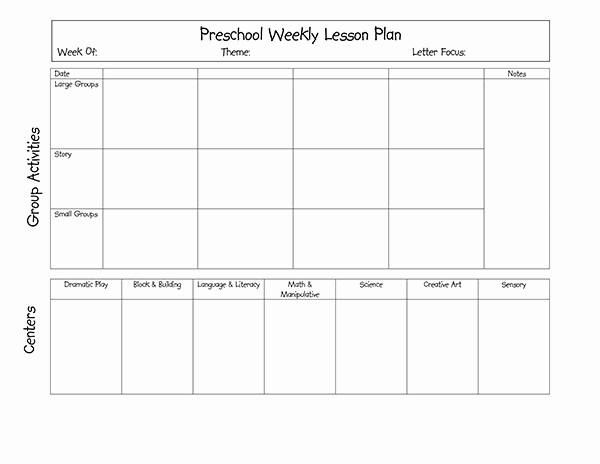 Weekly Lesson Plan Template Doc Best Of Preschool Lesson Plan Template 7 In Word &amp; Pdf