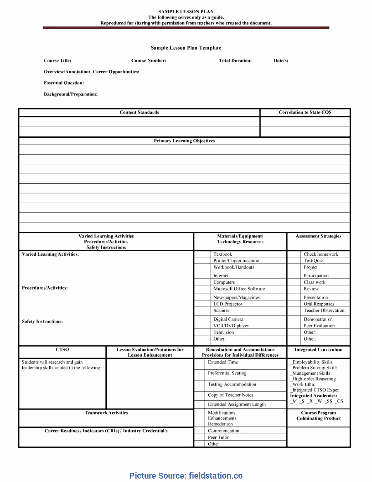 Weekly Lesson Plan Template Doc Unique Special Teacher Weekly Lesson Plan Template Pdf Lesson