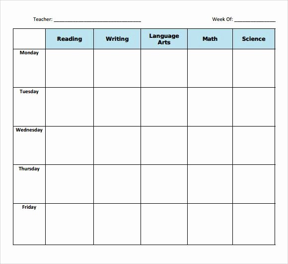 Weekly Lesson Plan Template Free Luxury Sample Blank Lesson Plan Template 10 Free Documents In Pdf