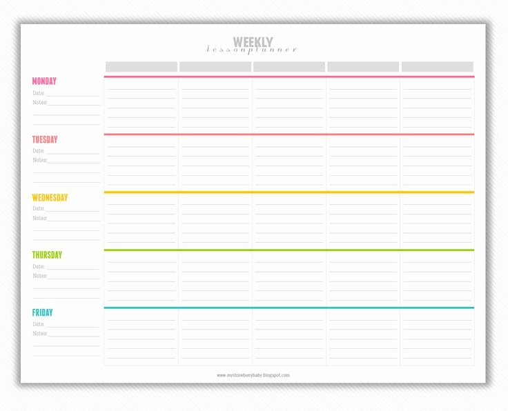Weekly Lesson Plan Template Free Unique My Strawberry Baby Free Printable Weekly Lesson Plan