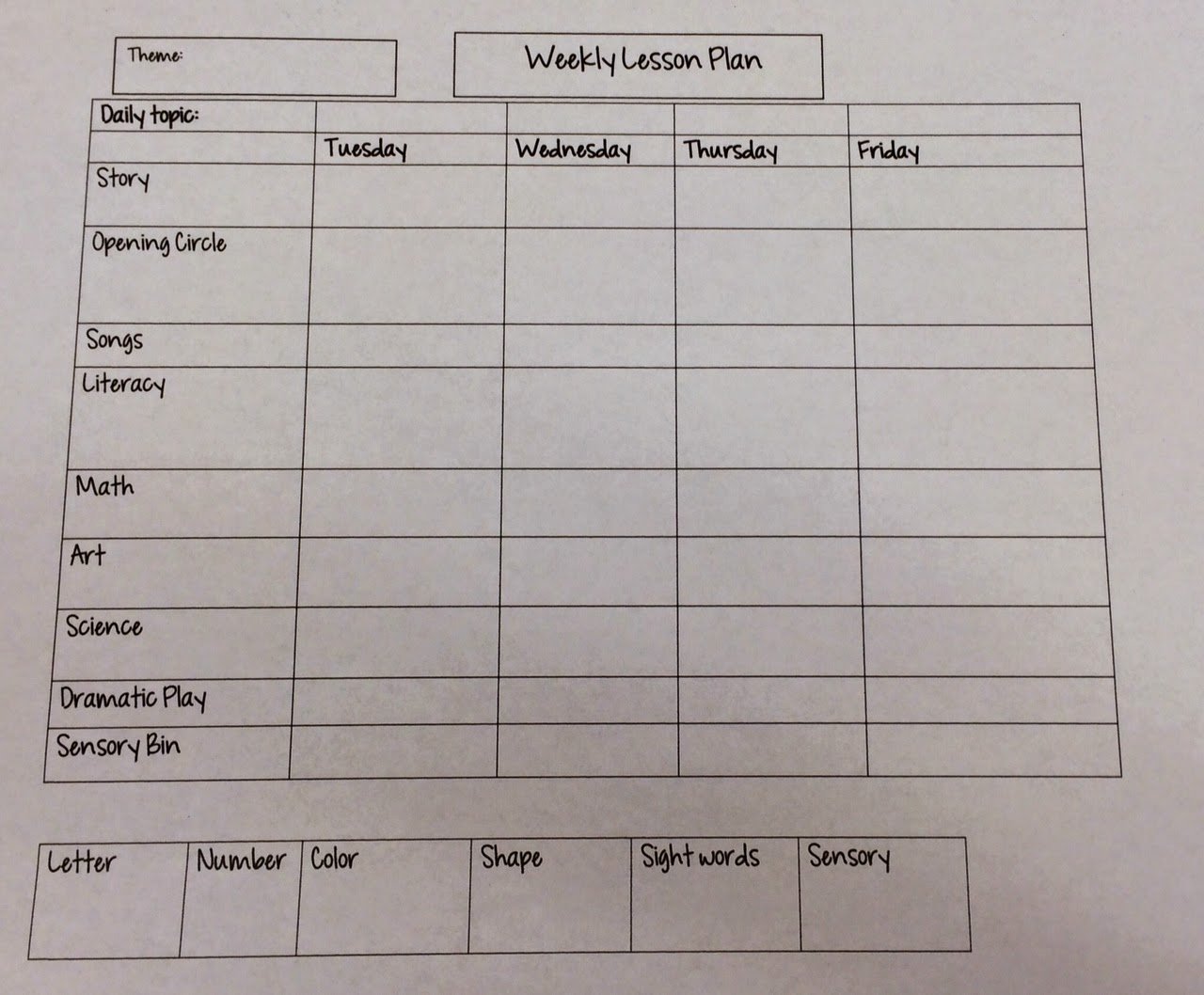 Weekly Lesson Planning Template Best Of Miss Nicole S Preschool Weekly Lesson Plan Template