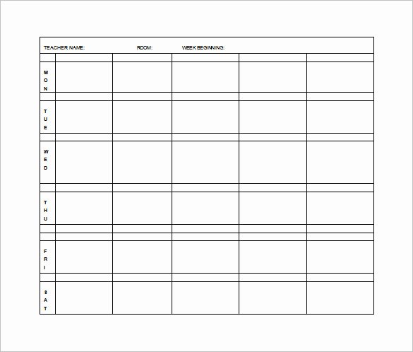 Weekly Lesson Planning Template Fresh Elementary Lesson Plan Template 11 Free Word Excel