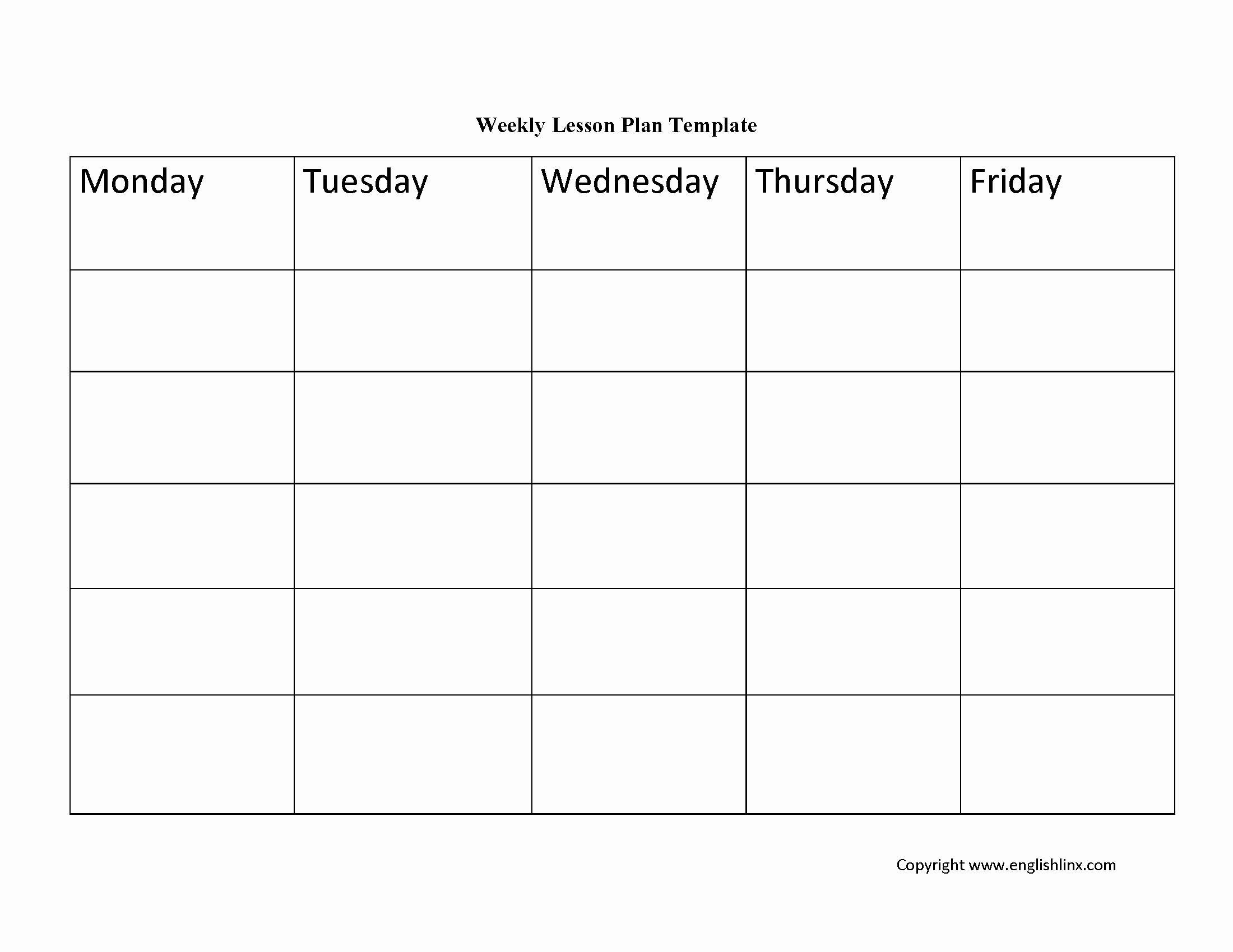 Weekly Lesson Planning Template Unique Lesson Plan Template