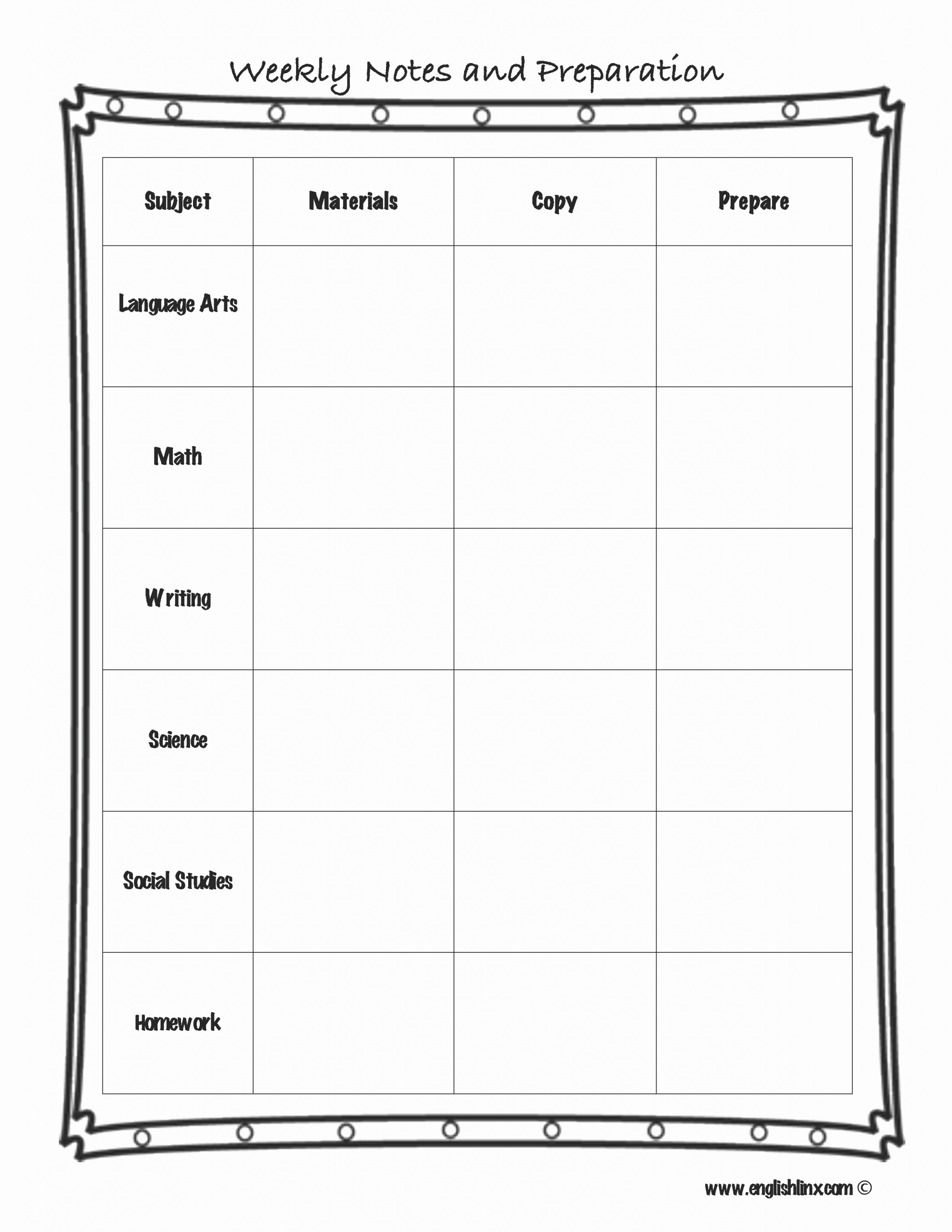 Weekly Lesson Plans Template Fresh Lesson Plan Template