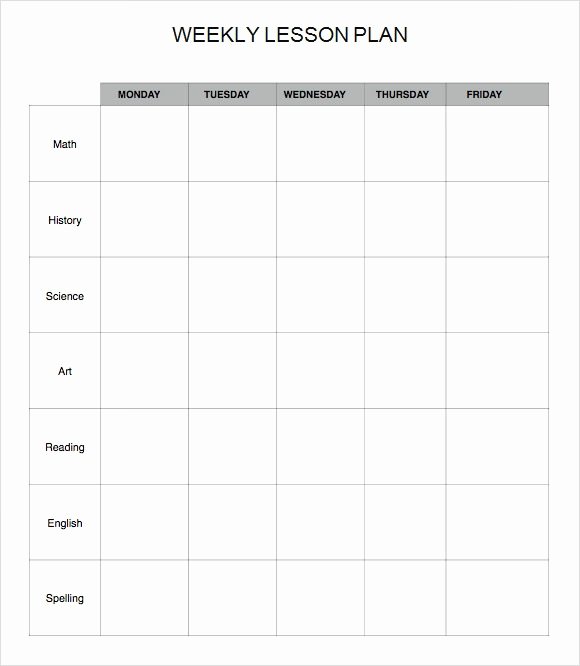 Weekly Lesson Plans Template Unique Free 7 Sample Weekly Lesson Plans In Google Docs