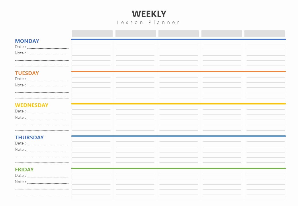 Weekly Lesson Plans Template Unique Weekly Lesson Plan Template Pslides