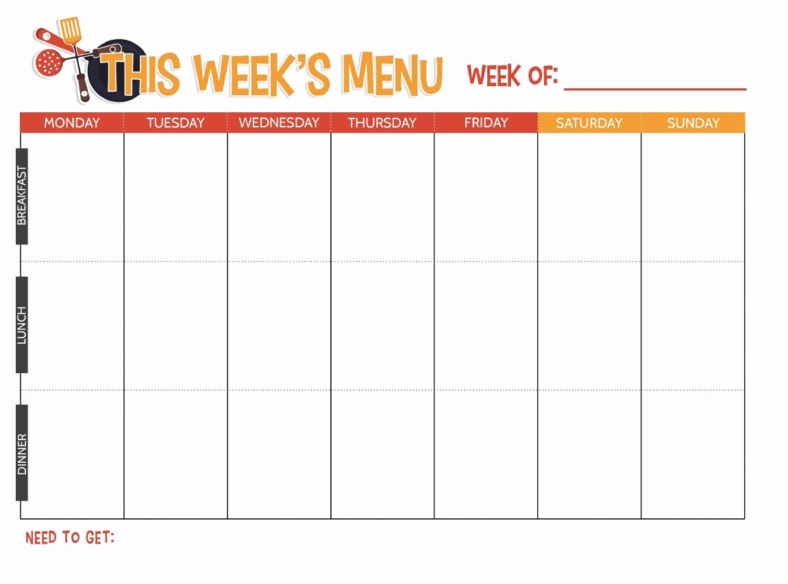 Weekly Meal Planner Template Printable Beautiful Free Printable Weekly Meal Planner Not Quite Susie