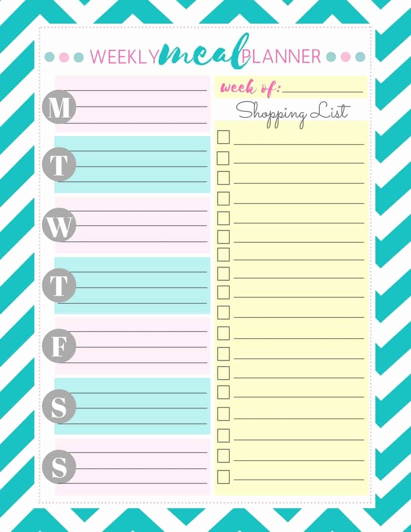 Weekly Meal Planner Template Printable Elegant My solution to Meal Planning Free Weekly Meal Planner