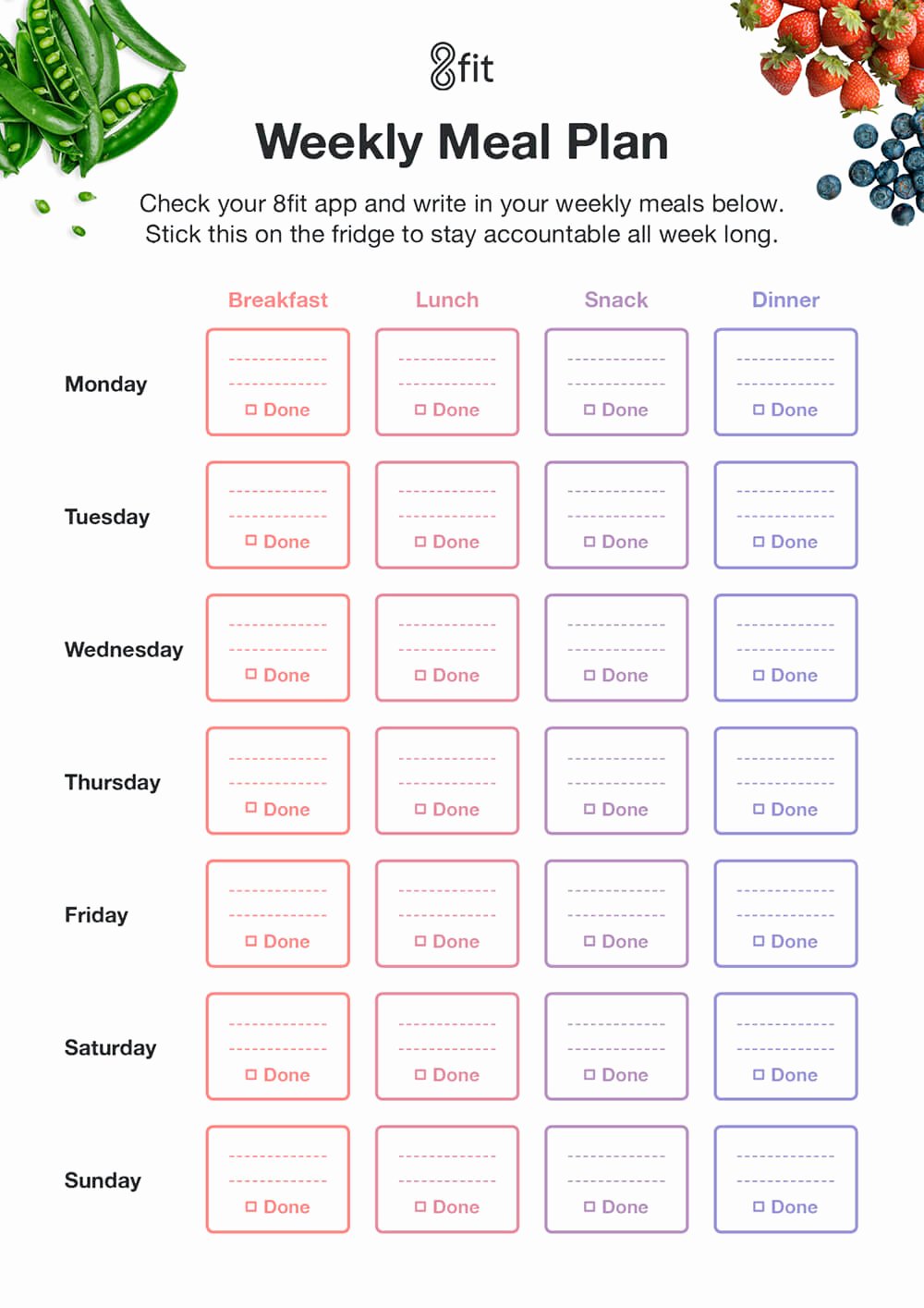 Weekly Meal Planner Template Printable Elegant Printable Weekly Meal Planner Template and Grocery List