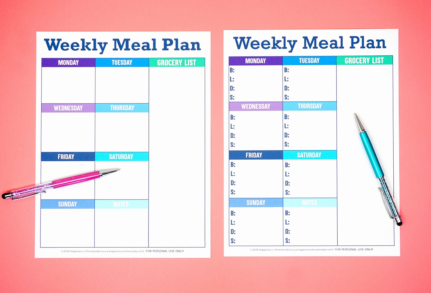 Weekly Meal Planner Template Printable Fresh Printable Weekly Meal Planner Template Happiness is Homemade