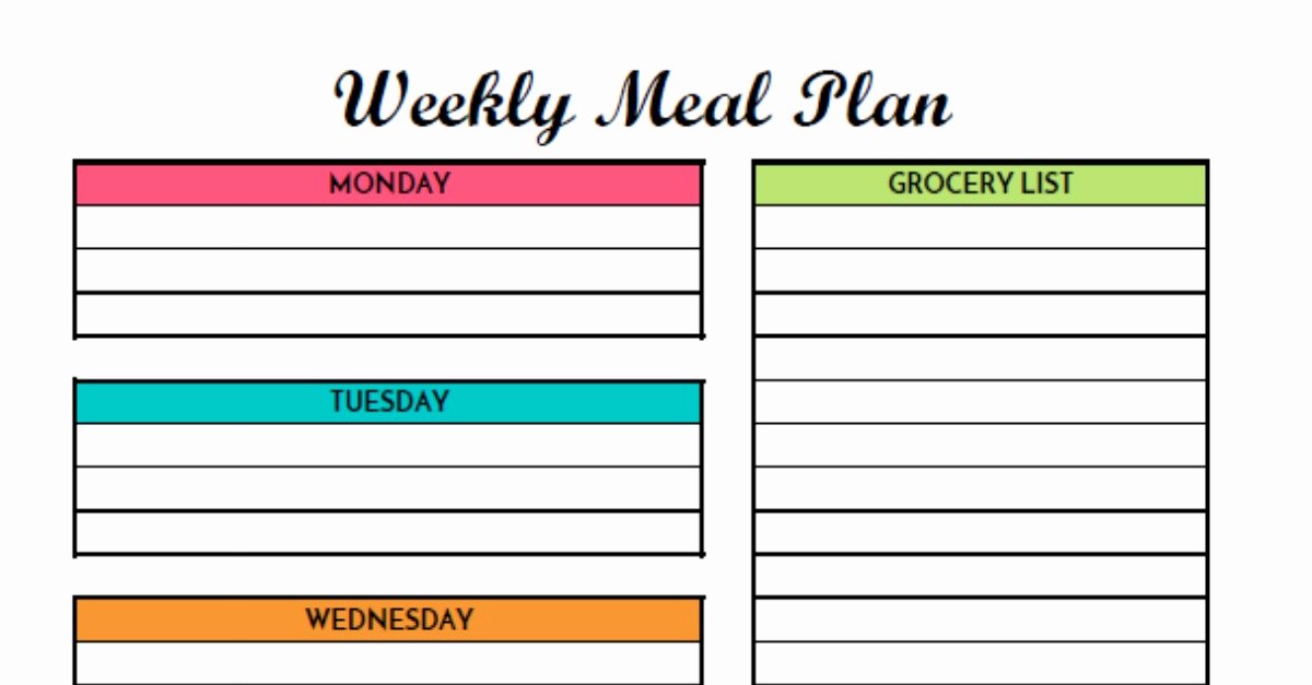 free meal planner printable