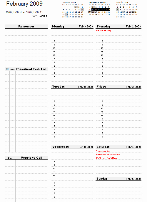 Weekly Monthly Planner Template Beautiful Weekly Planner Template Free Printable Weekly Planner