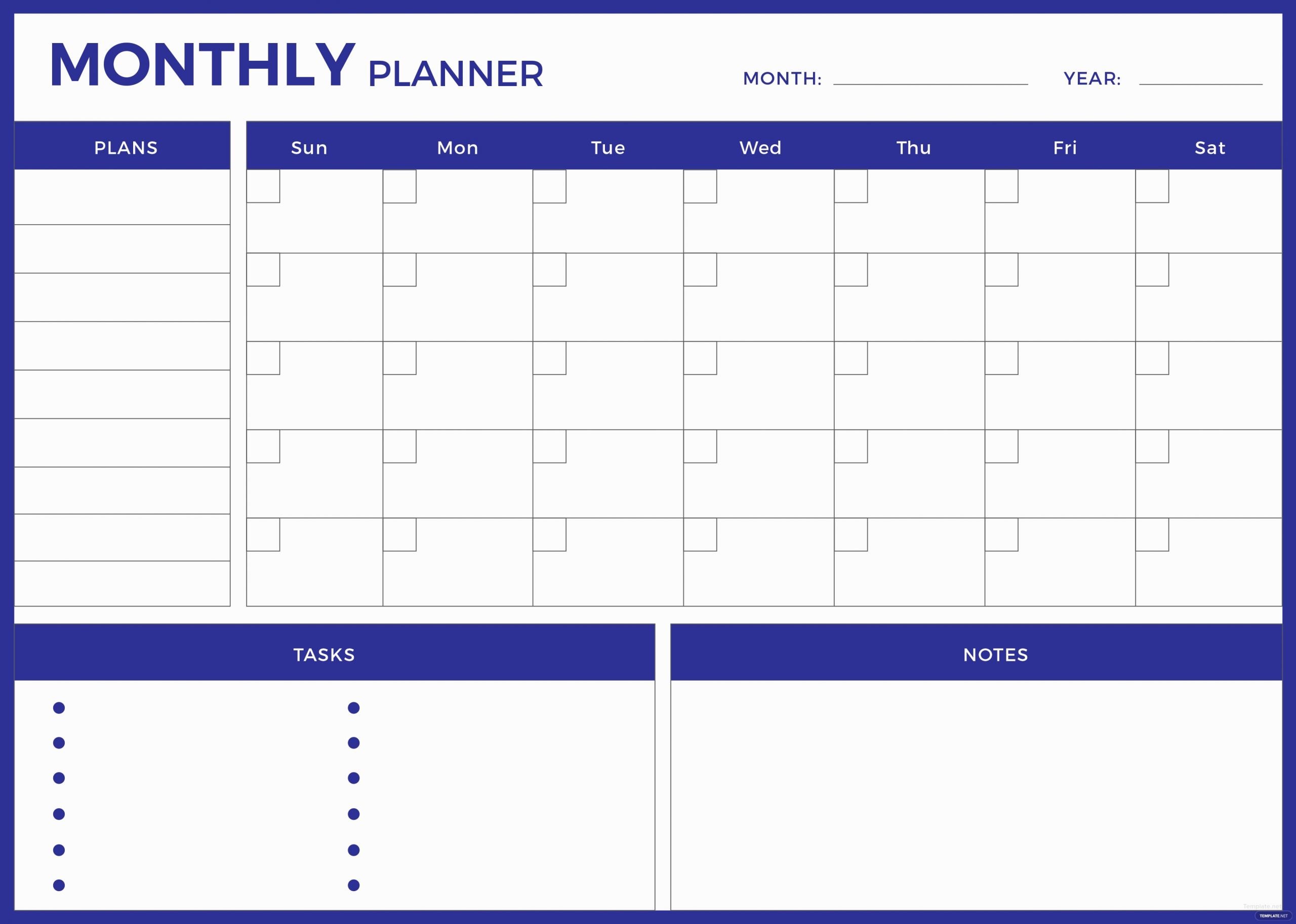 Weekly Monthly Planner Template Lovely Free Monthly Planner Template In Adobe Shop Adobe