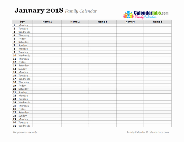 Weekly Monthly Planner Template Luxury 2018 Monthly Planner Template Free Printable Templates