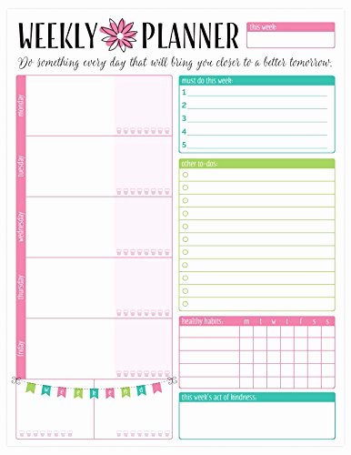 Weekly Monthly Planner Template Luxury Weekly to Do List Amazon