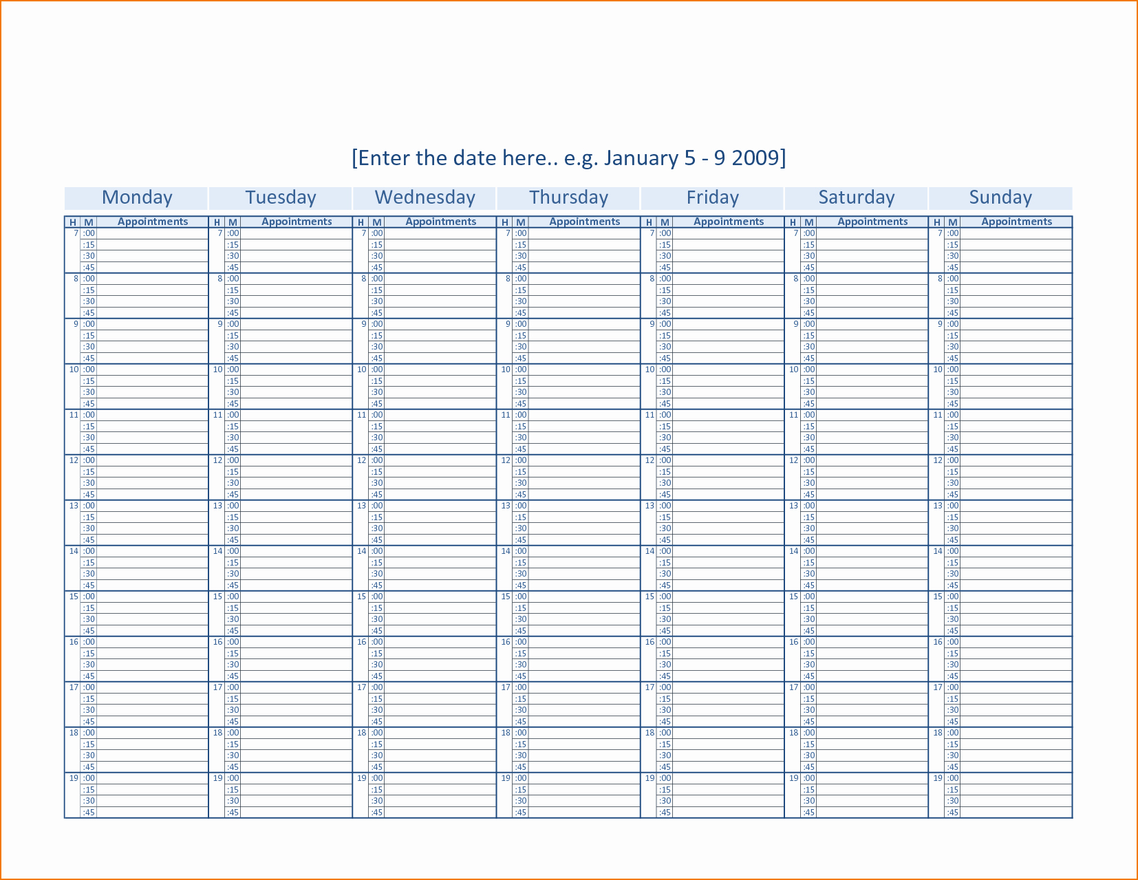 Weekly Planner Template Excel Awesome 5 Weekly Planner Template Excel