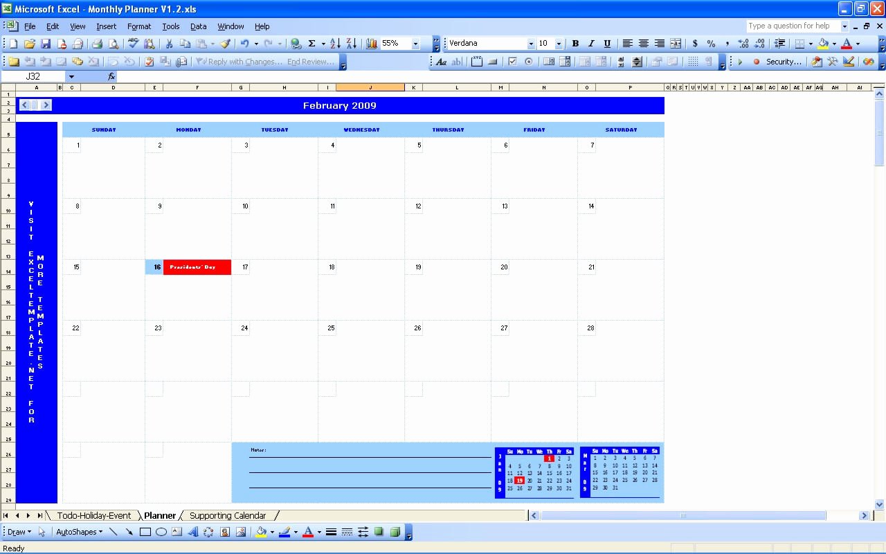 Weekly Planner Template Excel Awesome Monthly Planner