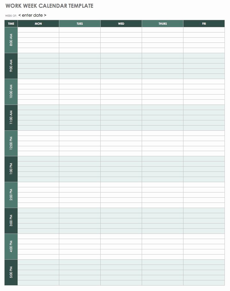 Weekly Planner Template Excel Best Of 15 Free Weekly Calendar Templates