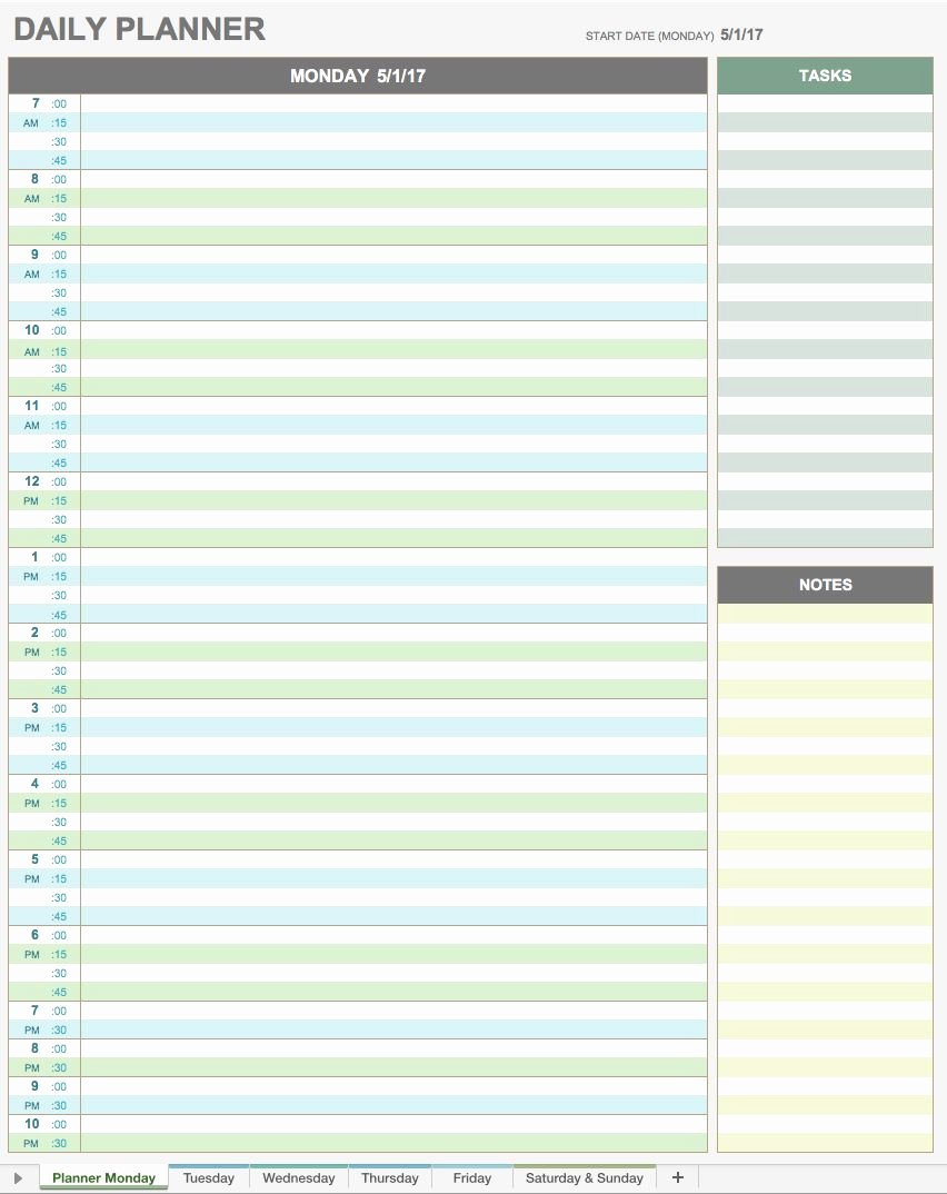 Weekly Planner Template Excel Inspirational 32 Free Excel Spreadsheet Templates