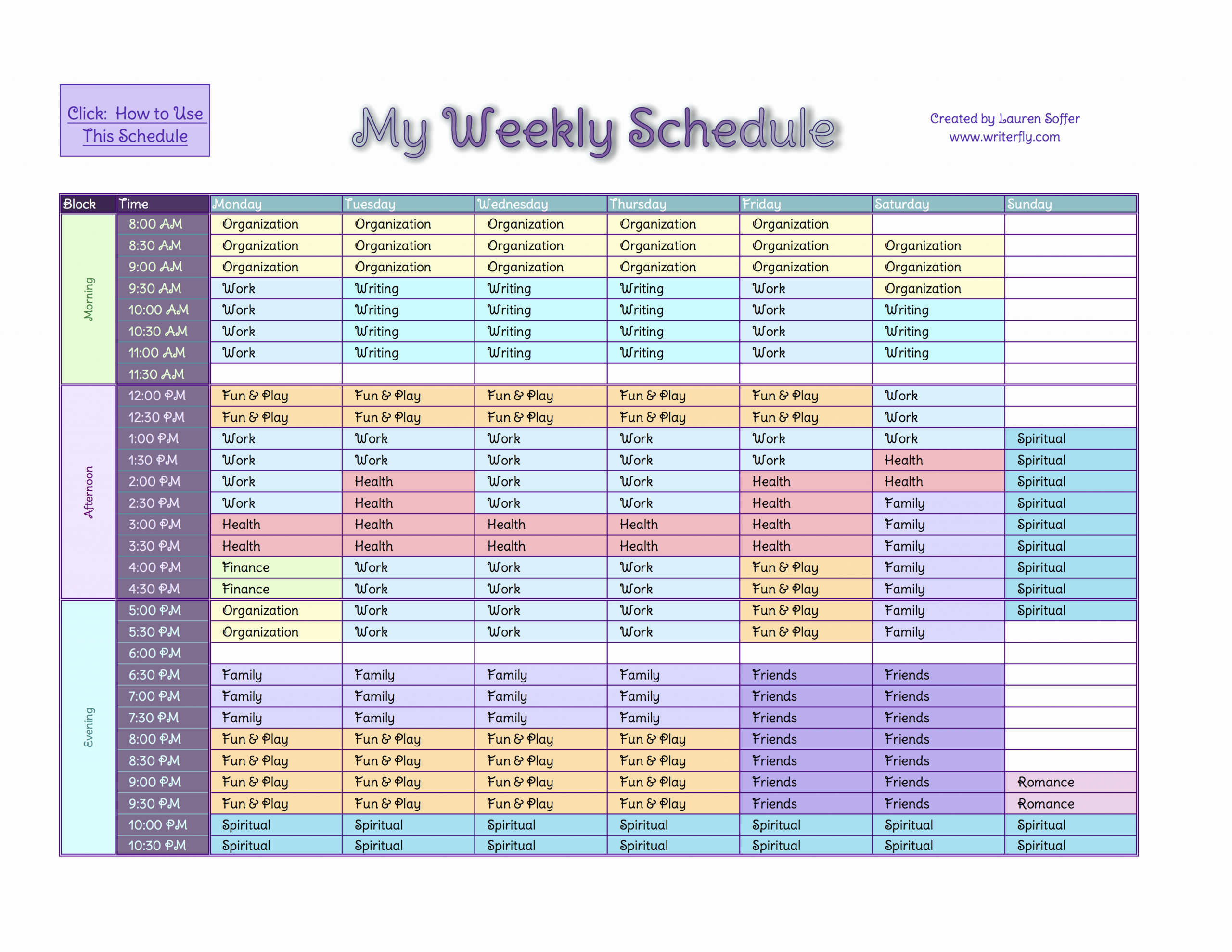 Weekly Planner Template Excel Inspirational Time Management Template Weekly Schedule Going to Give