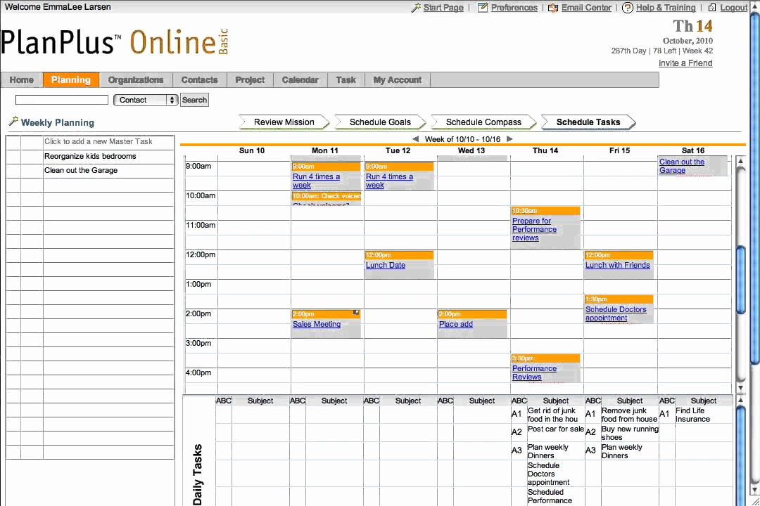 Weekly Schedule Planner Template Inspirational Planplus™ Schedule Weekly Tasks Planning software by