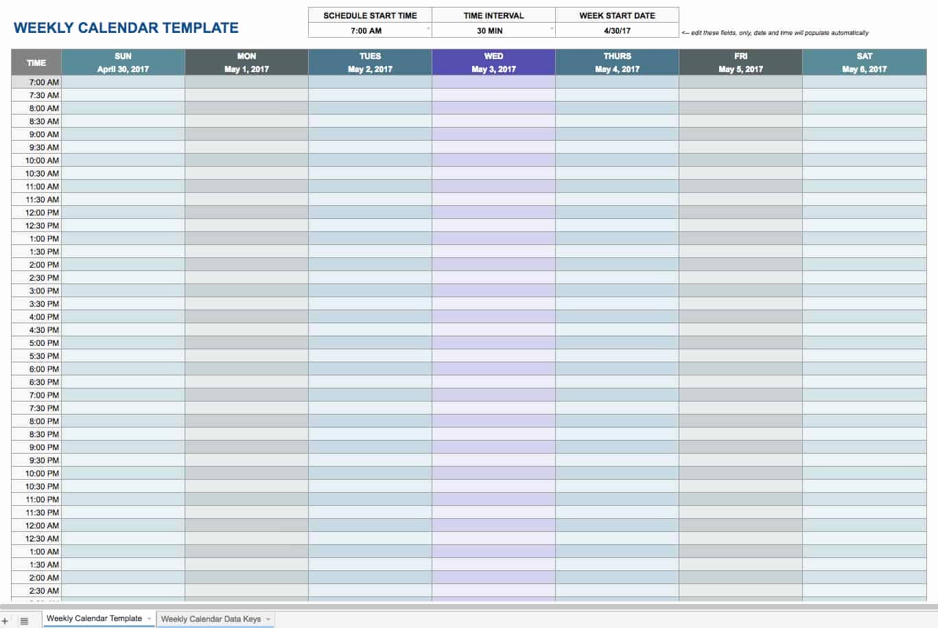 Weekly Schedule Planner Template New Free Google Docs and Spreadsheet Templates Smartsheet