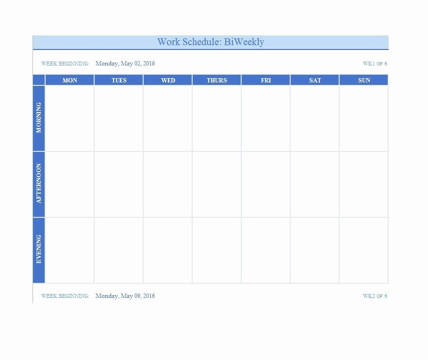 Weekly Schedule Planner Template Unique 26 Blank Weekly Calendar Templates [pdf Excel Word]