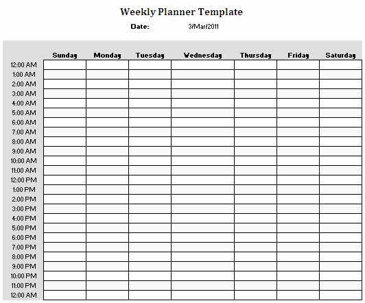 Weekly Schedule Template with Hours Best Of Weekly Printable Gallery Category Page 1