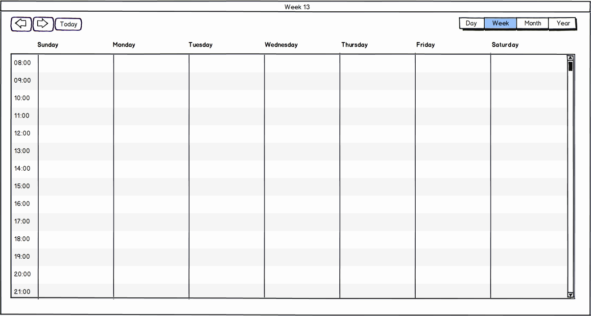 Weekly Schedule Template with Hours Fresh Display Hours In Week View · issue 323 · Mattlewis92